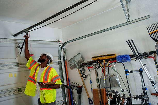 Professional Garage Door Panel Replacement technician working in Glenolden, PA
